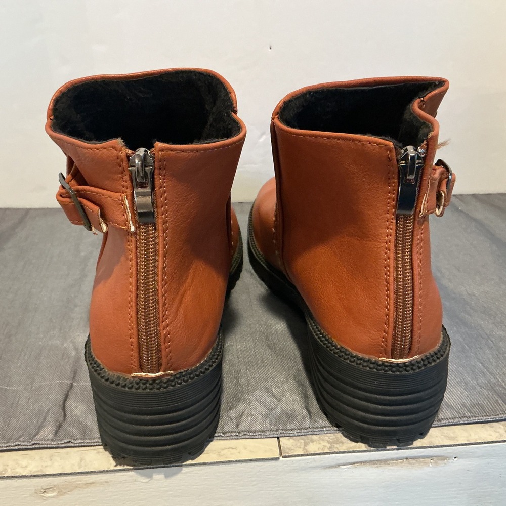 Brown Leather Ankle Boots - Picture 4 of 6